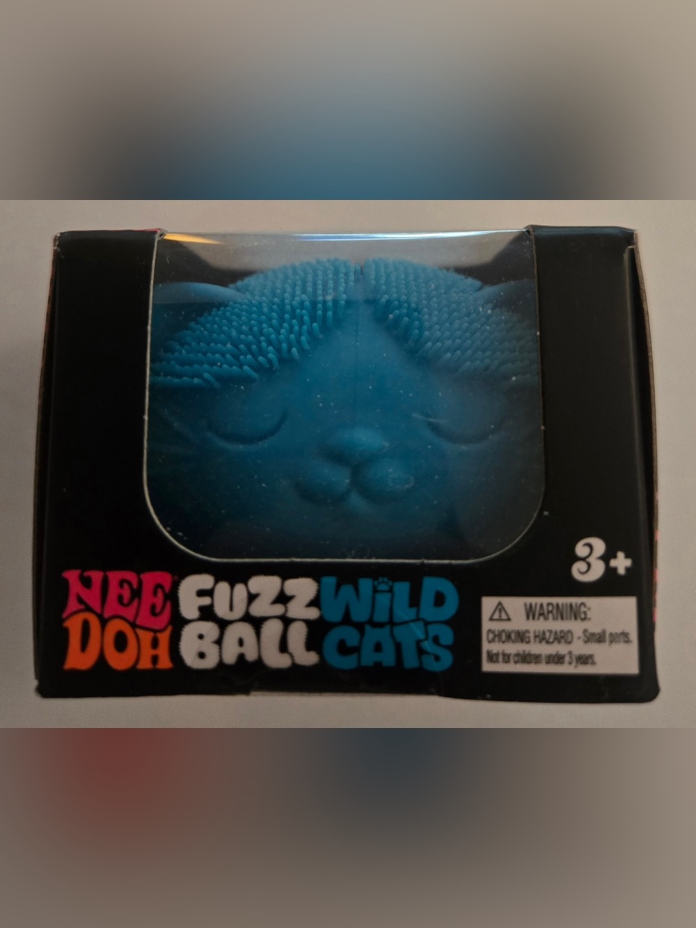 NeeDoh Fuzz Wild Ball Cats β Blue Sensory Squishy Fidget Toy β NEW